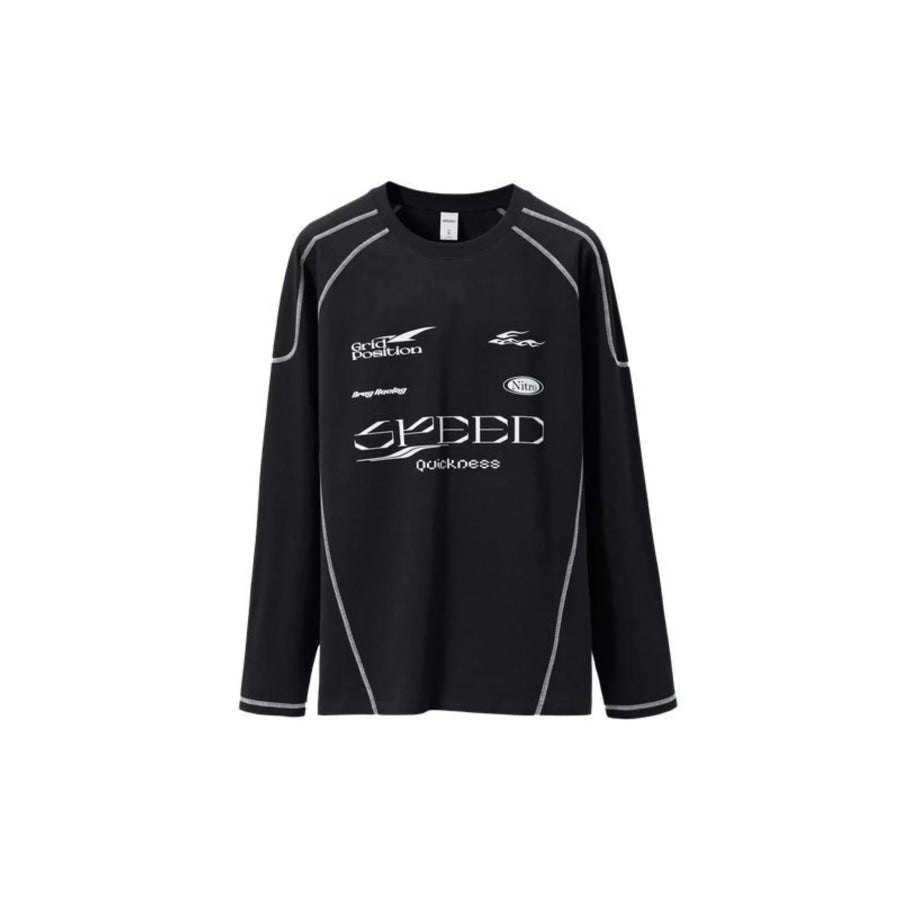 Men’s Letter Graphic Long Sleeve T-Shirt Black / M Apparel and Accessories