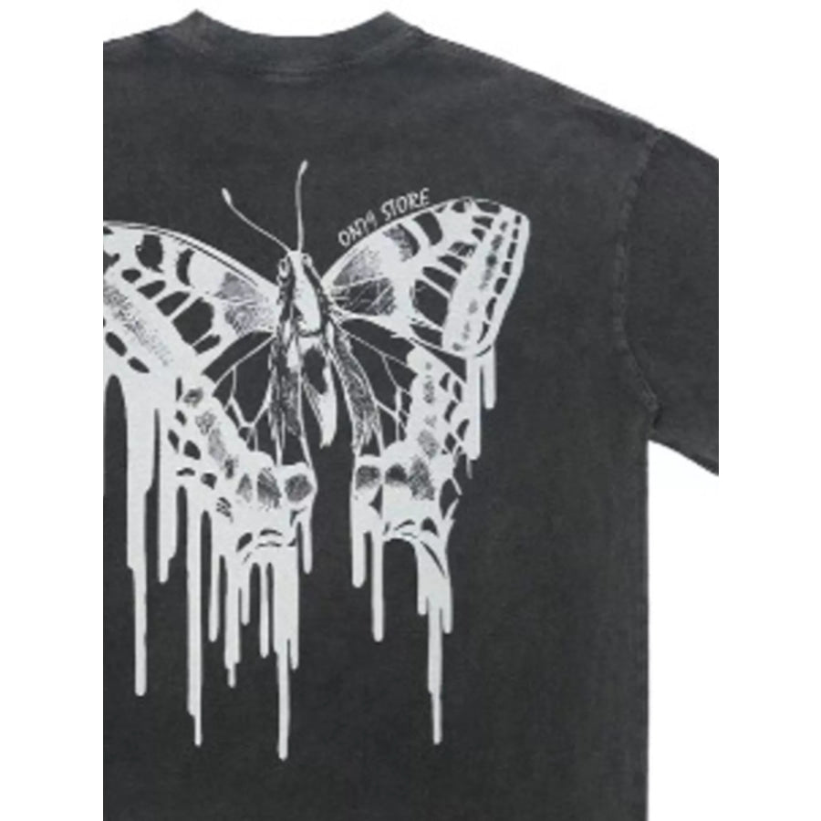 Men’s Letter Graphic Round Neck Short Sleeve T-Shirt Apparel and Accessories