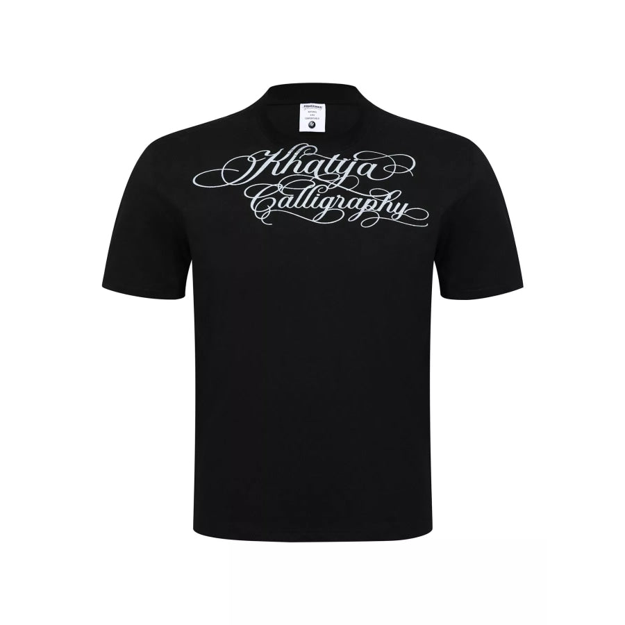 Men’s Letter Graphic Round Neck Short Sleeve T-Shirt Black / M