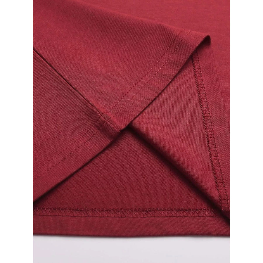 Men’s Letter Graphic Short Sleeve T-Shirt Red / M Apparel and Accessories