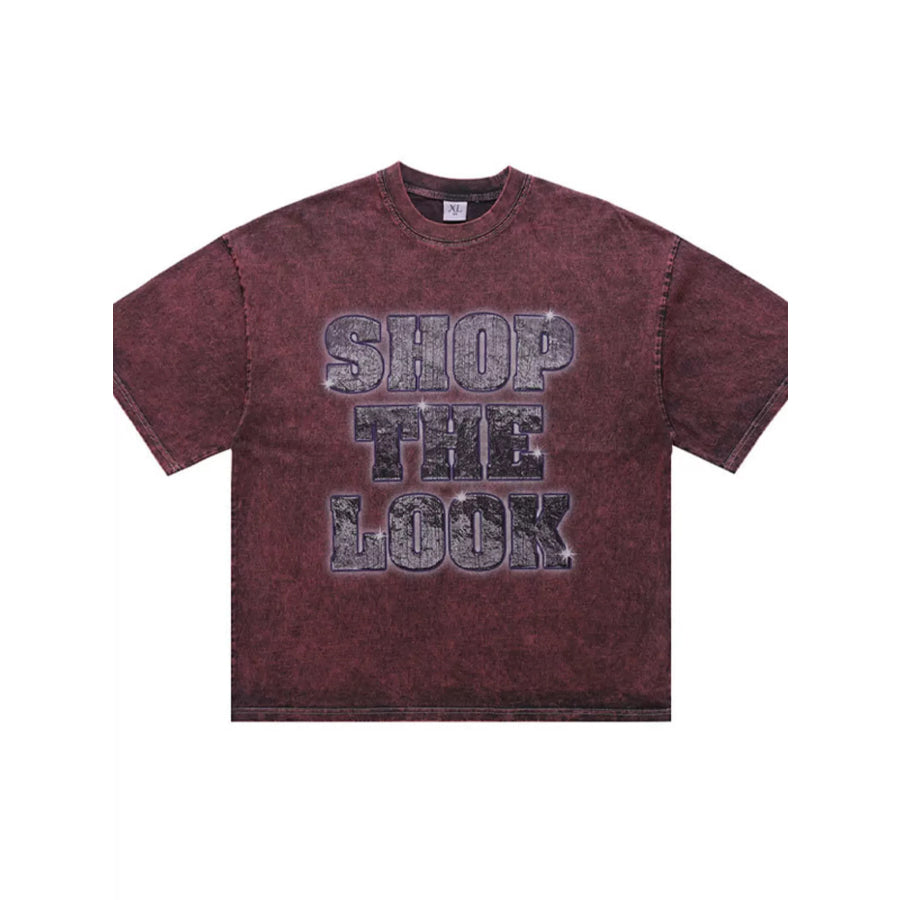 Men’s Letter Graphic Short Sleeve T-Shirt Apparel and Accessories