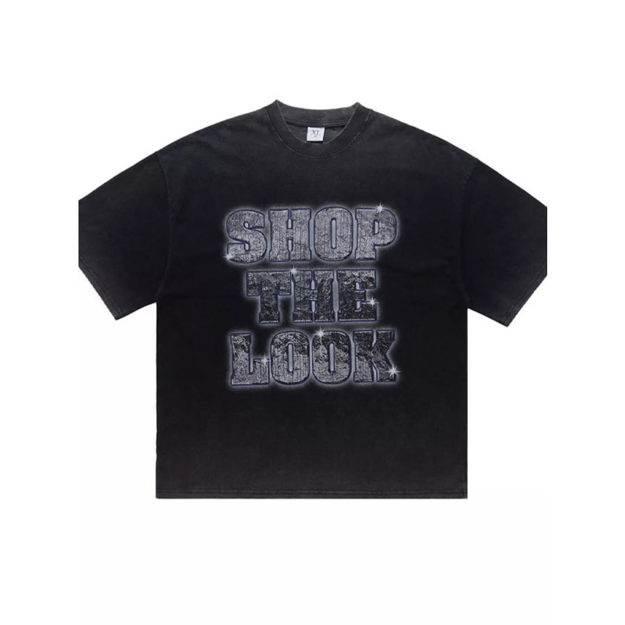 Men’s Letter Graphic Short Sleeve T-Shirt Apparel and Accessories