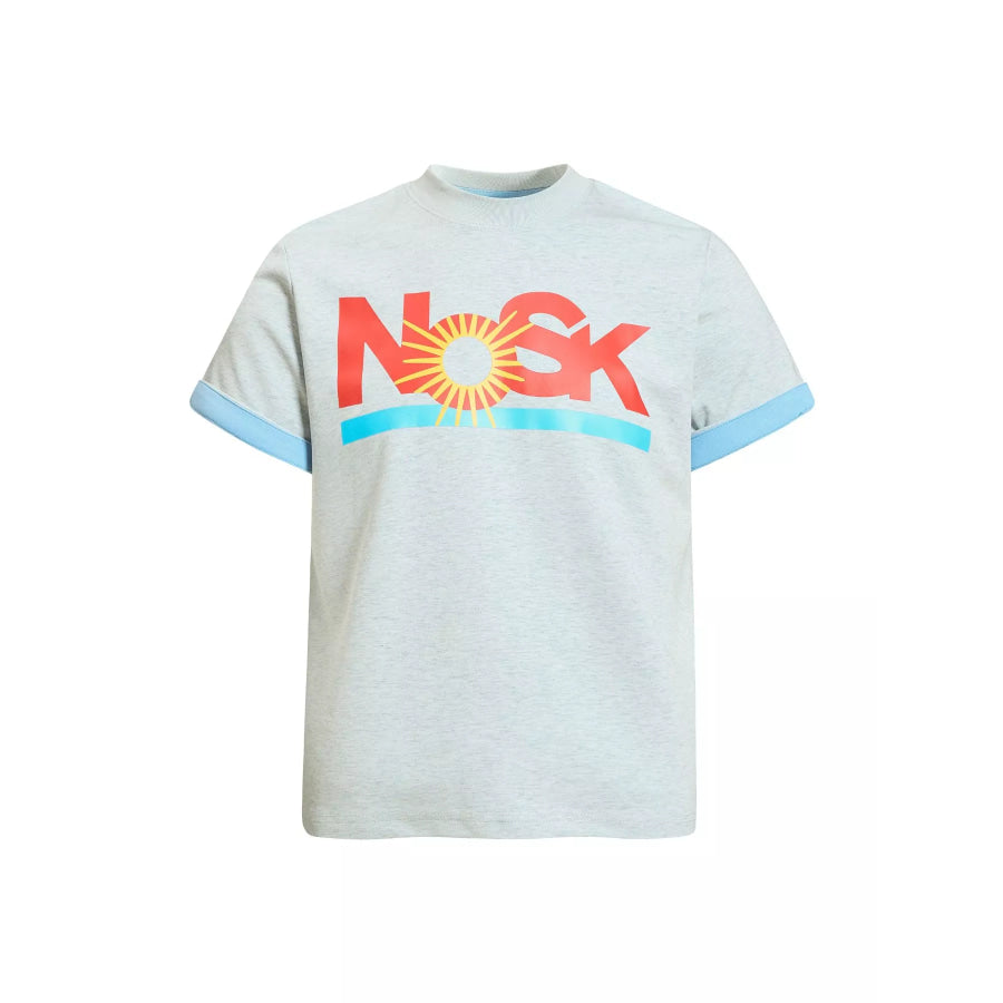Men’s Letter Graphic Short Sleeve T-Shirt Light Gray / S Apparel and Accessories