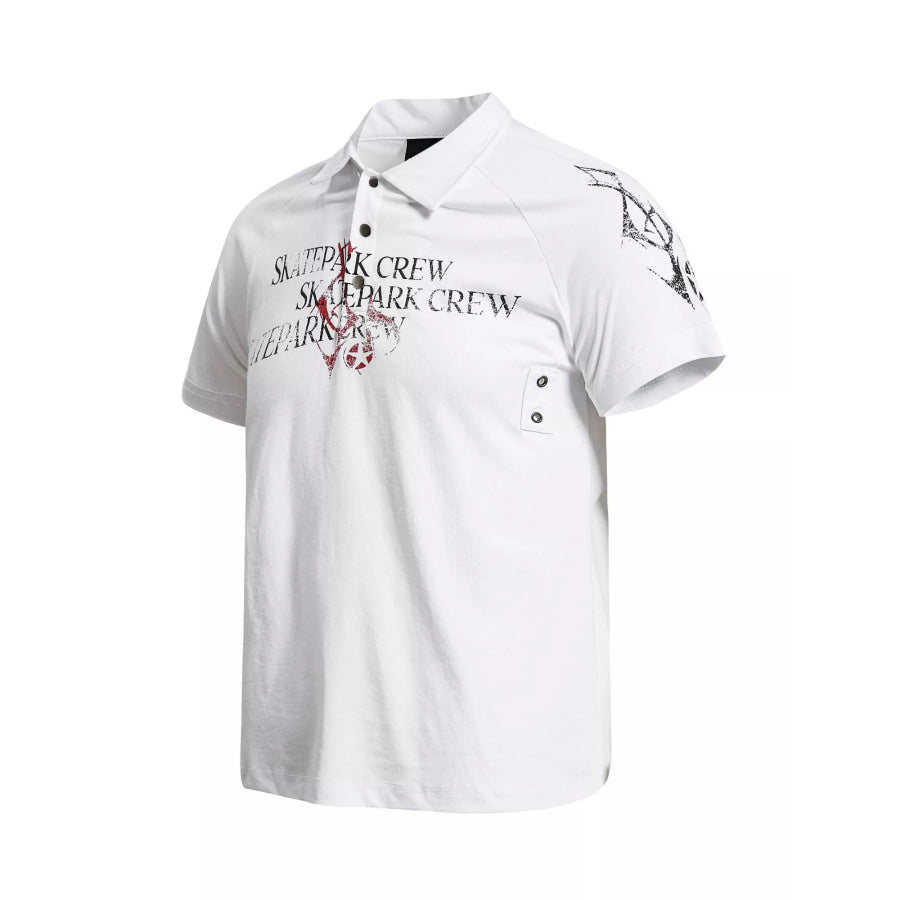 Men’s Letter Short Sleeve Polo Apparel and Accessories