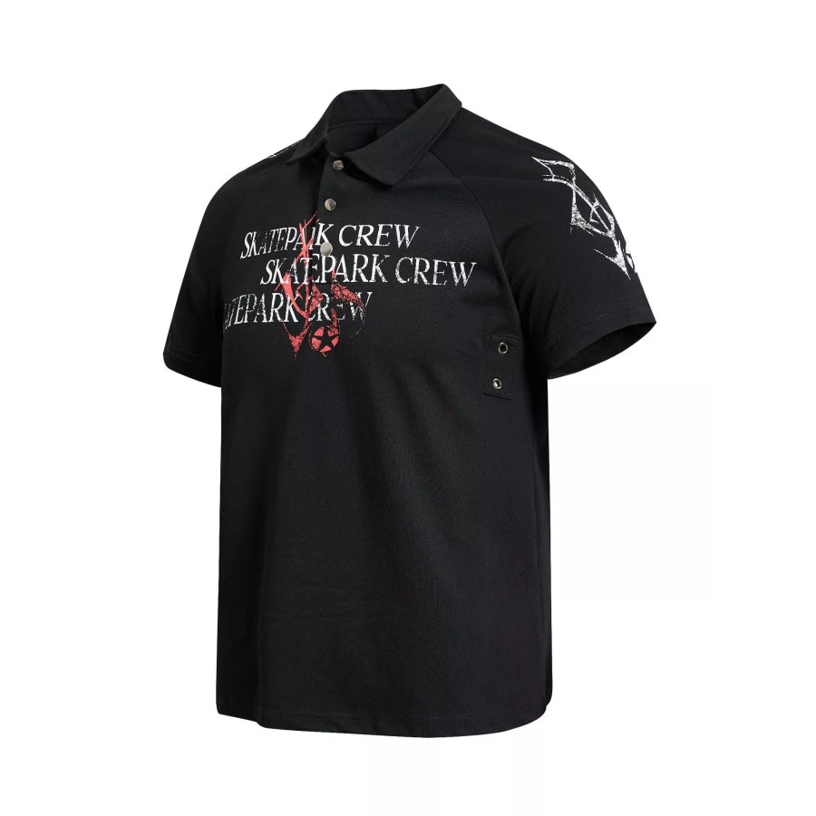 Men’s Letter Short Sleeve Polo Apparel and Accessories