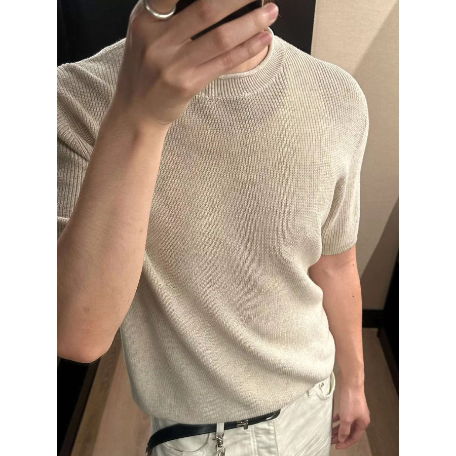Men’s Lightweight Knit Short Sleeve Knit Top Apparel and Accessories