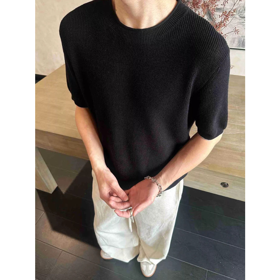 Men’s Lightweight Knit Short Sleeve Knit Top Apparel and Accessories