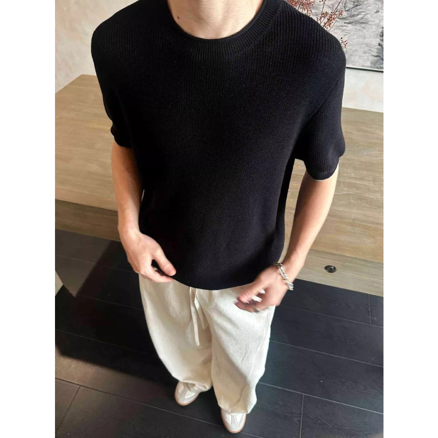 Men’s Lightweight Knit Short Sleeve Knit Top Apparel and Accessories