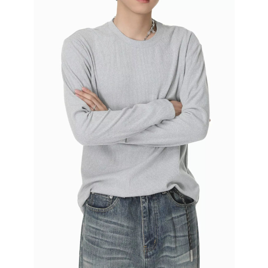 Men’s Long-Sleeve Crew Neck T-Shirt Apparel and Accessories