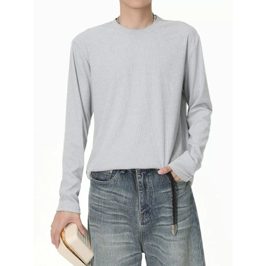 Men’s Long-Sleeve Crew Neck T-Shirt Apparel and Accessories