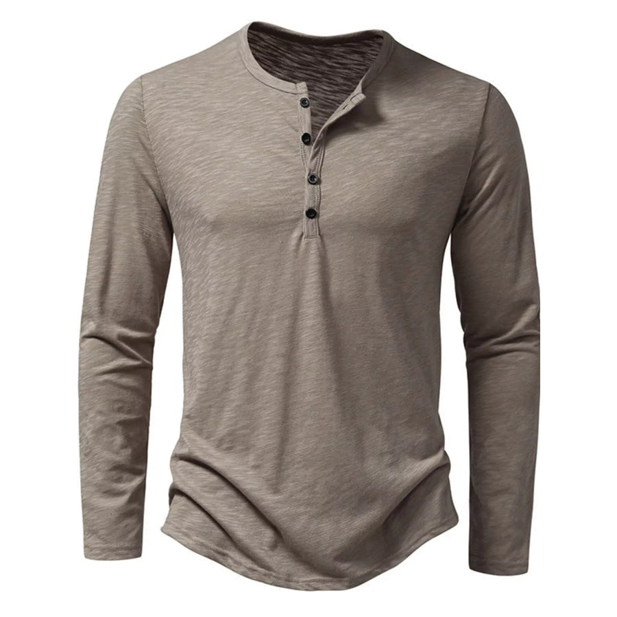 Men’s Long Sleeve Henley T-Shirt Apparel and Accessories