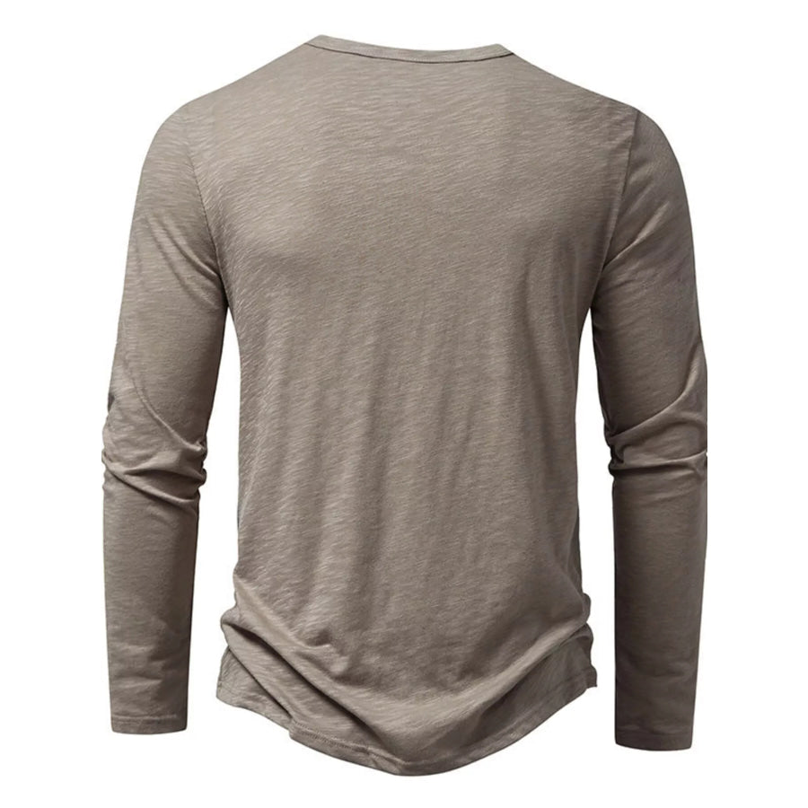 Men’s Long Sleeve Henley T-Shirt Apparel and Accessories
