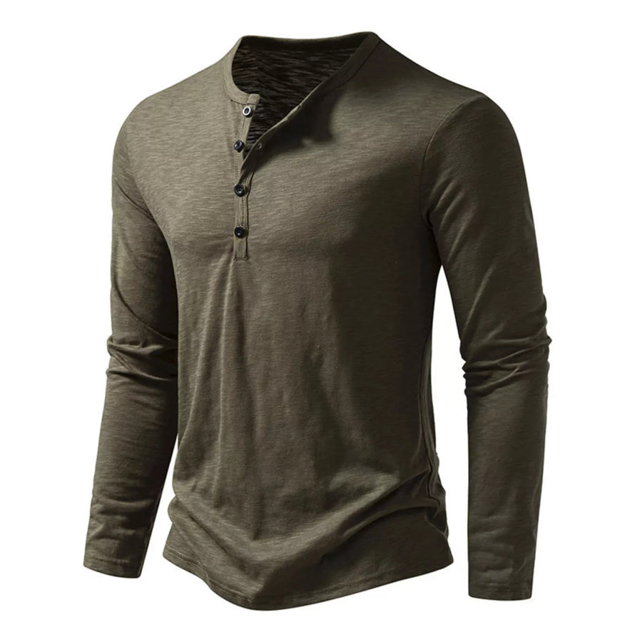 Men’s Long Sleeve Henley T-Shirt Apparel and Accessories