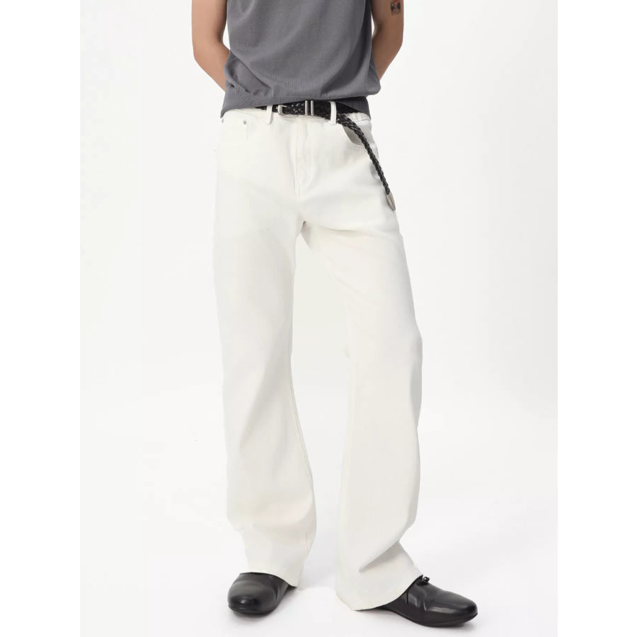 Men’s Loose Fit Bootcut Jeans White / S Apparel and Accessories