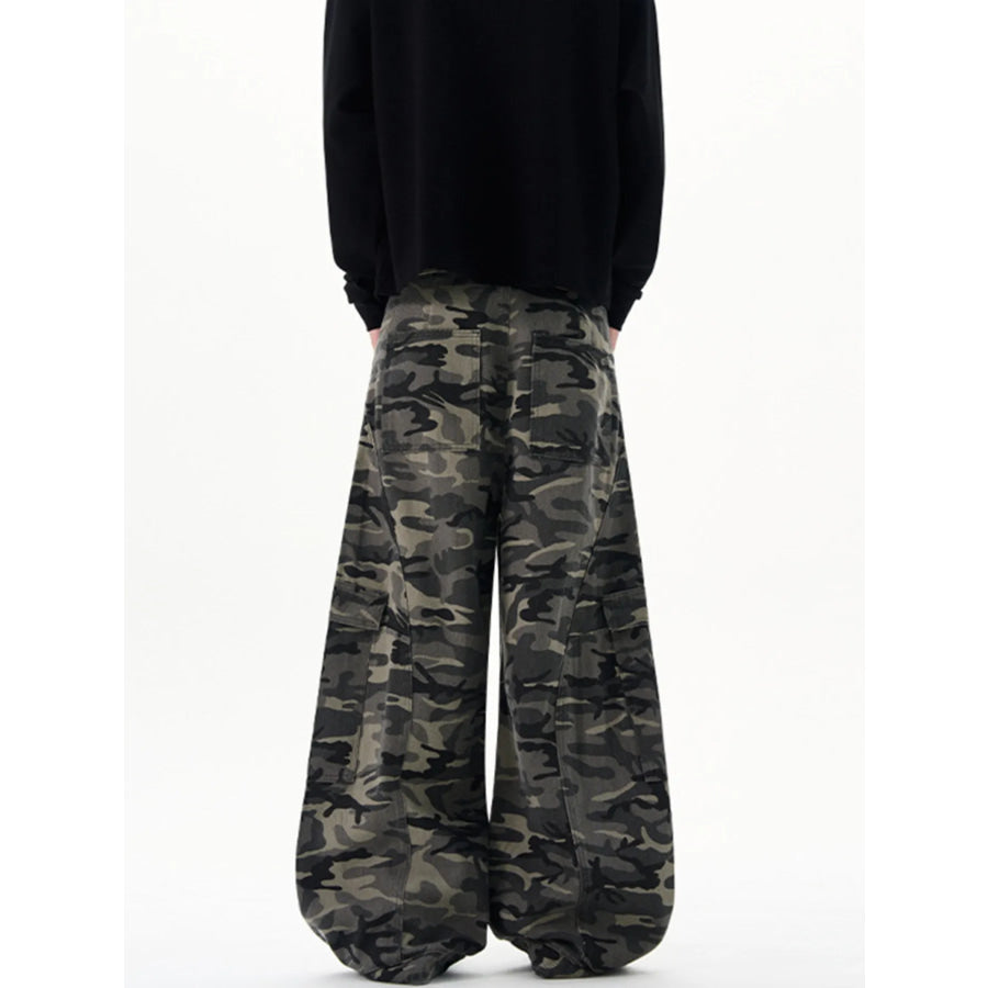 Men’s Loose Fit Camouflage Cargo Pants Apparel and Accessories