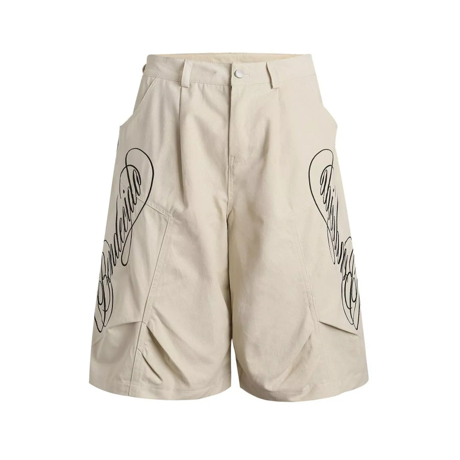 Men’s Loose Fit Cargo Capris Apricot / M Apparel and Accessories