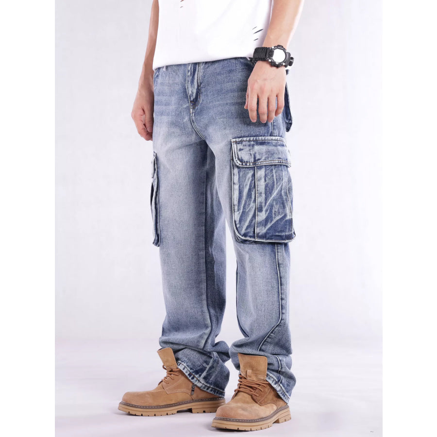 Men’s Loose Fit Cargo Jeans Apparel and Accessories