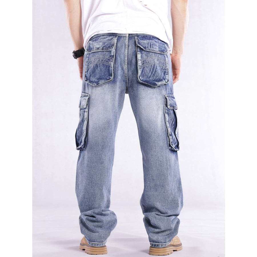 Men’s Loose Fit Cargo Jeans Apparel and Accessories
