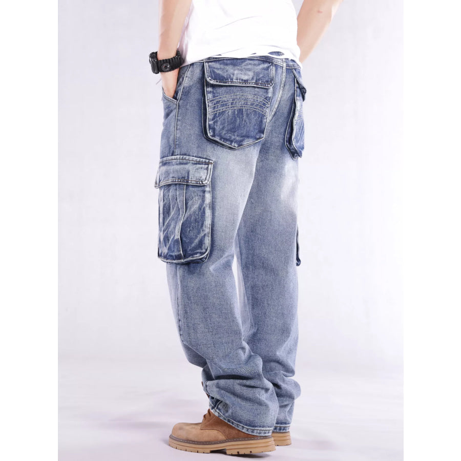 Men’s Loose Fit Cargo Jeans Apparel and Accessories