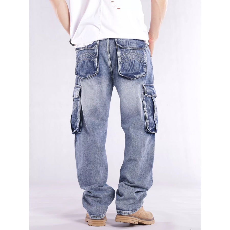 Men’s Loose Fit Cargo Jeans Apparel and Accessories