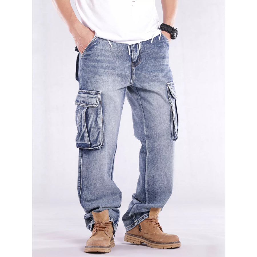 Men’s Loose Fit Cargo Jeans Apparel and Accessories