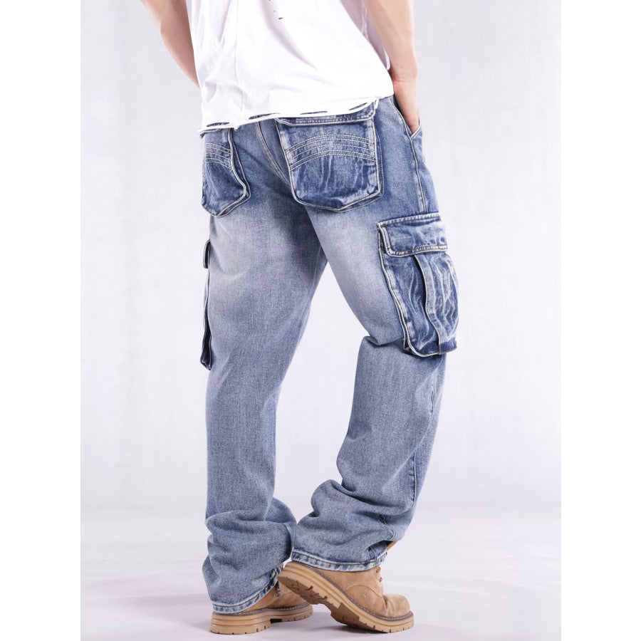 Men’s Loose Fit Cargo Jeans Apparel and Accessories