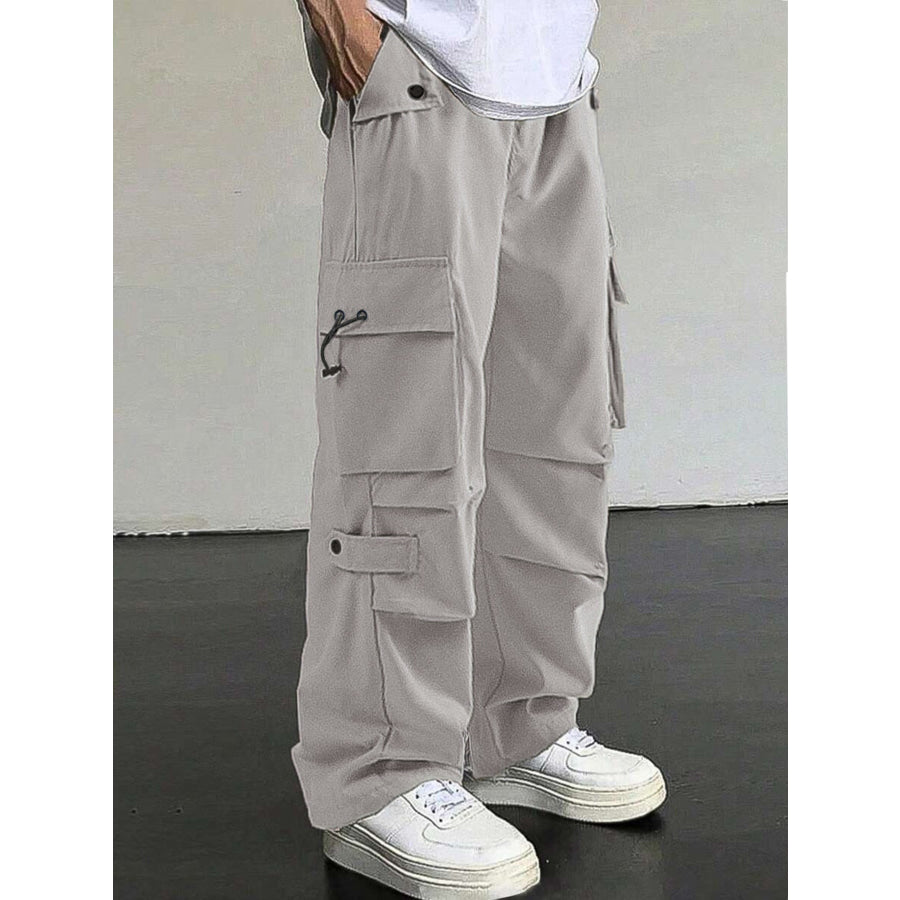 Men’s Loose Fit Cargo Pants Gray / S Apparel and Accessories