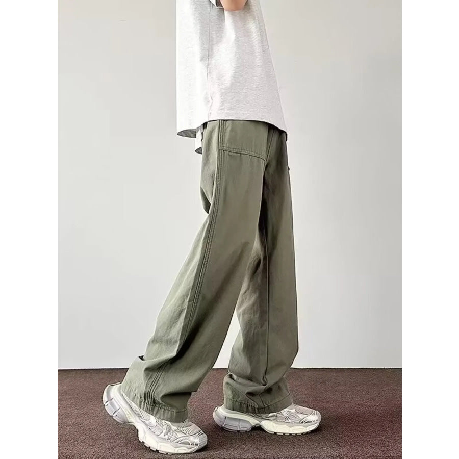Men’s Loose Fit Cargo Pants Green / S Apparel and Accessories