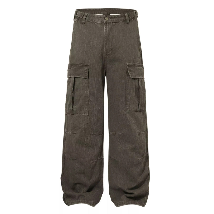 Men’s Loose Fit Cargo Pants Army Green / S Apparel and Accessories
