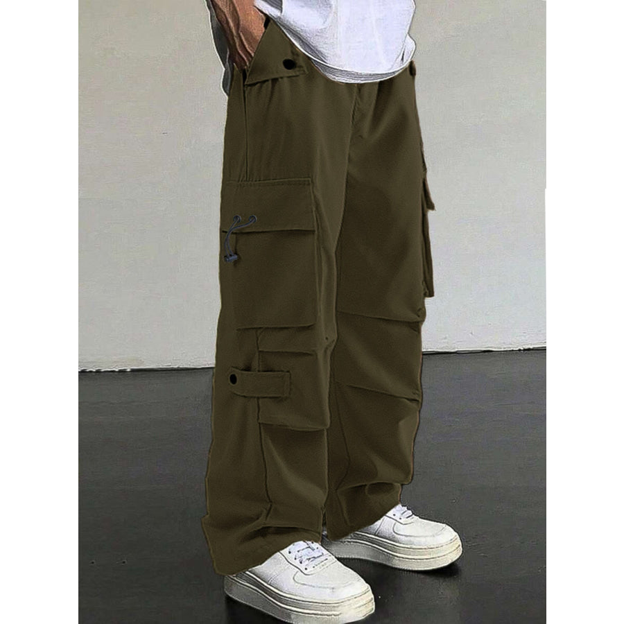 Men’s Loose Fit Cargo Pants Army Green / S Apparel and Accessories
