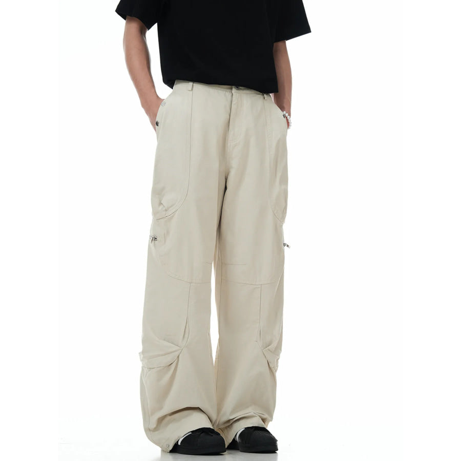 Men’s Loose Fit Cargo Pants Beige / S Apparel and Accessories