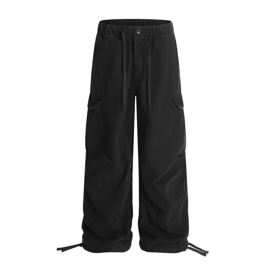 Men’s Loose Fit Cargo Pants Black / S Apparel and Accessories