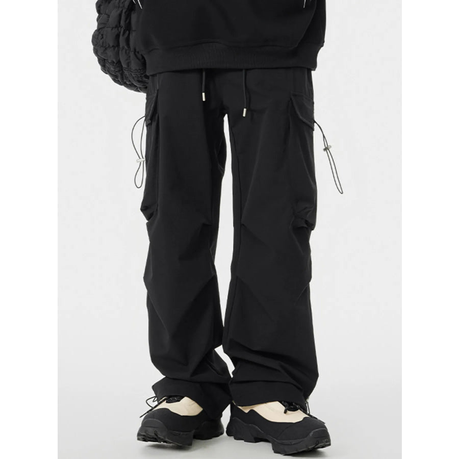 Men’s Loose Fit Cargo Pants Black / S Apparel and Accessories
