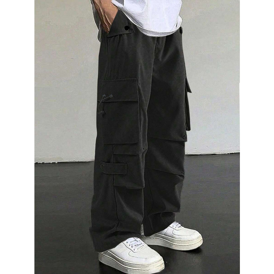 Men’s Loose Fit Cargo Pants Black / S Apparel and Accessories