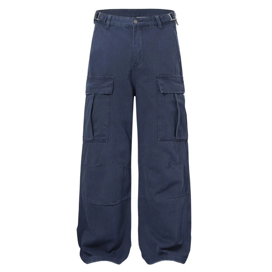 Men’s Loose Fit Cargo Pants Blue / S Apparel and Accessories