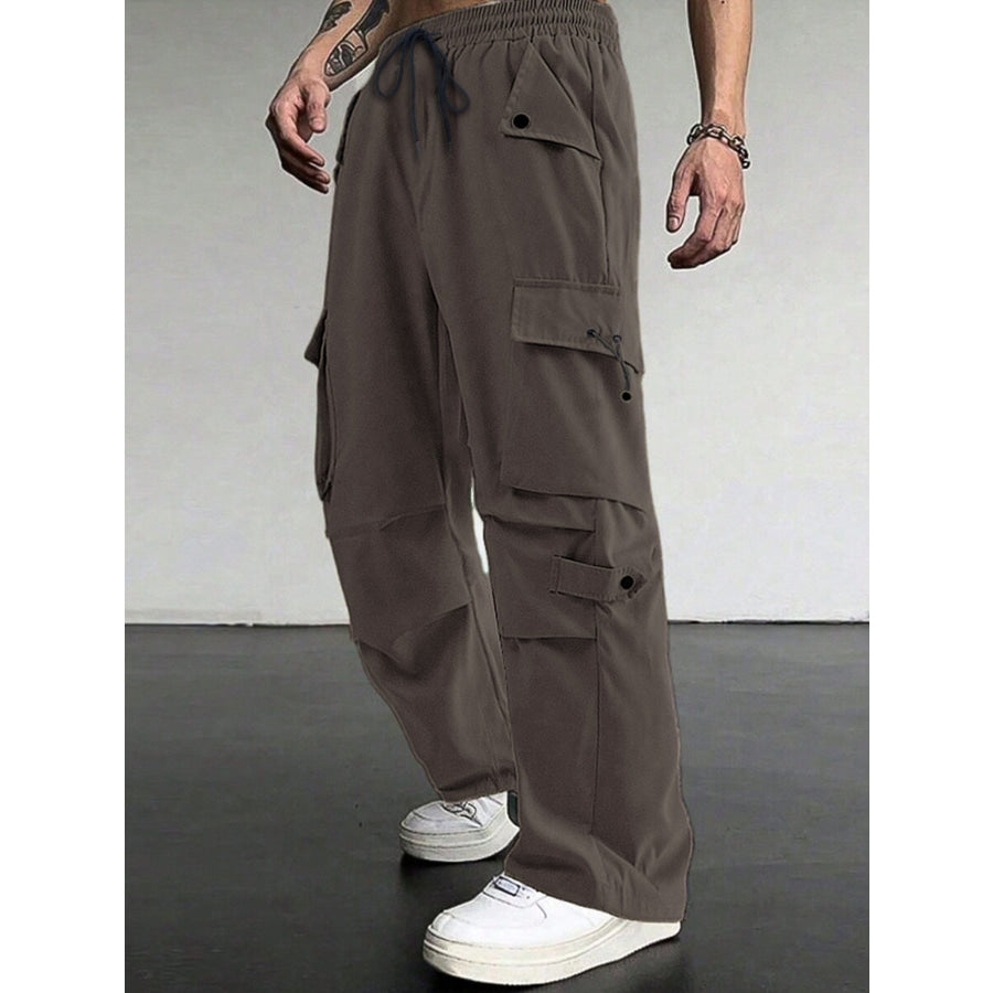 Men’s Loose Fit Cargo Pants Brown / S Apparel and Accessories