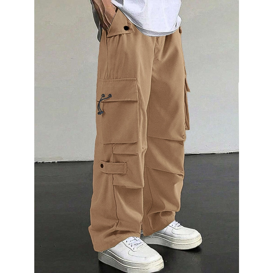 Men’s Loose Fit Cargo Pants Camel / S Apparel and Accessories