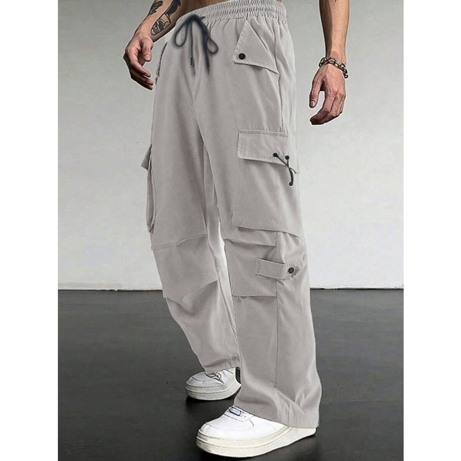 Men’s Loose Fit Cargo Pants Gray / S Apparel and Accessories