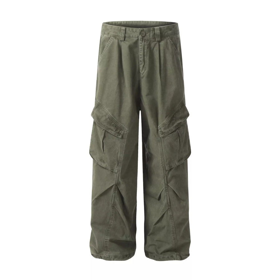 Men’s Loose Fit Cargo Pants Green / S Apparel and Accessories