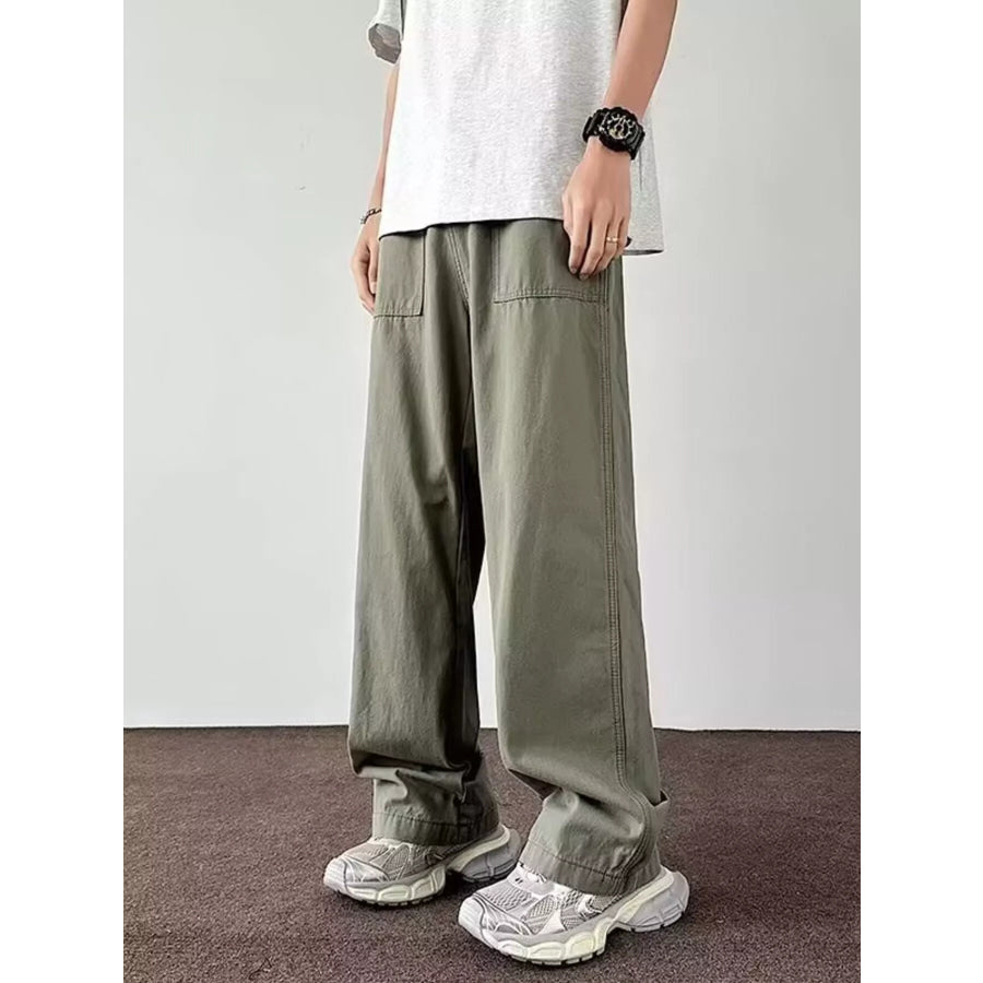 Men’s Loose Fit Cargo Pants Green / S Apparel and Accessories