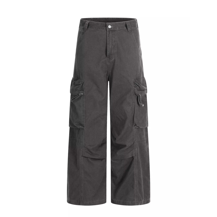 Men’s Loose Fit Cargo Pants Grey / S Apparel and Accessories