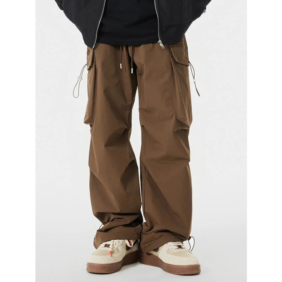 Men’s Loose Fit Cargo Pants Khaki / S Apparel and Accessories