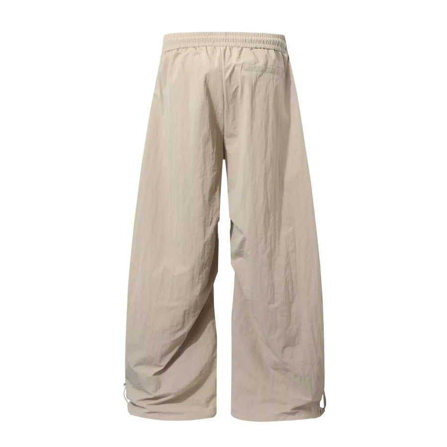Men’s Loose Fit Cargo Pants with Drawstring Waist and Adjustable Cuffs Khaki Color / S Apparel Accessories