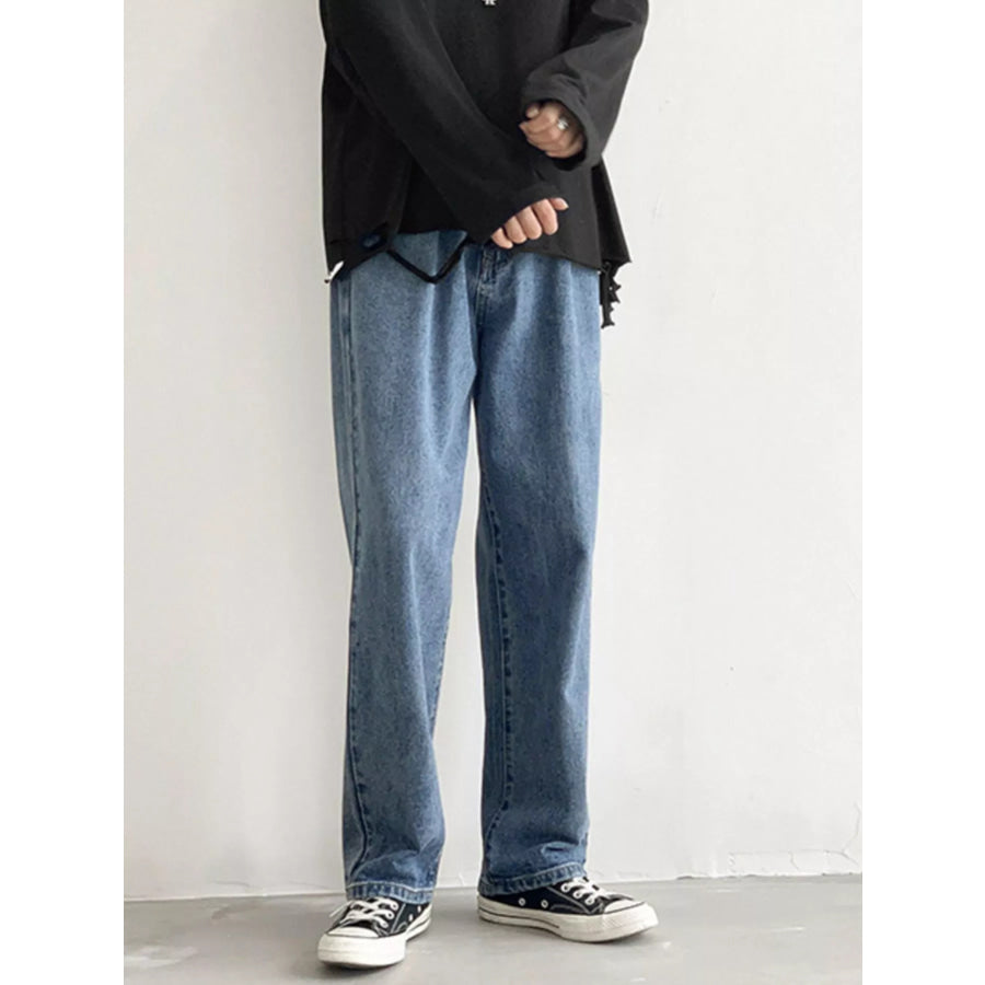 Men’s Loose Fit Jeans Dark Blue / S Apparel and Accessories