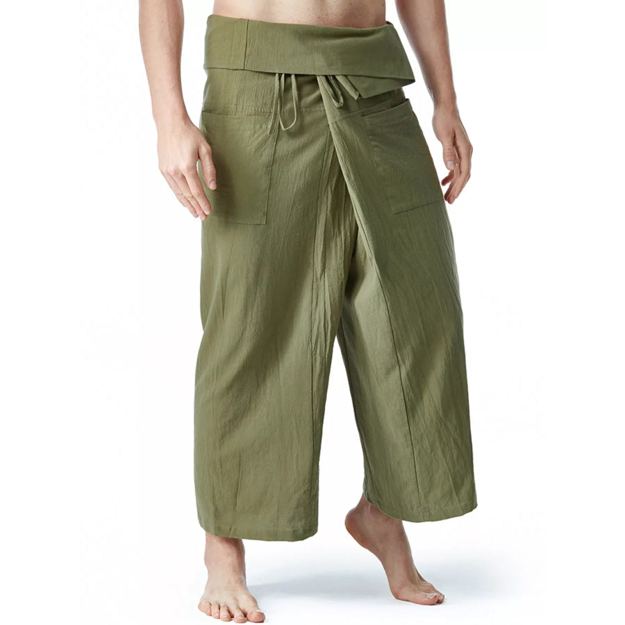 Men’s Loose Fit Pants Army Green / One Size Apparel and Accessories