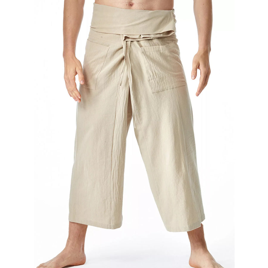 Men’s Loose Fit Pants Khaki / One Size Apparel and Accessories