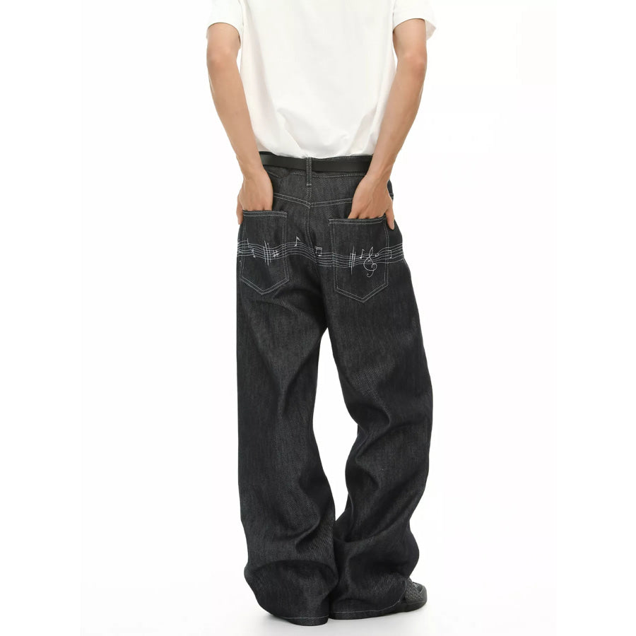 Men’s Loose Fit Wash Jeans
