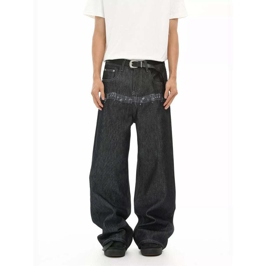 Men’s Loose Fit Wash Jeans