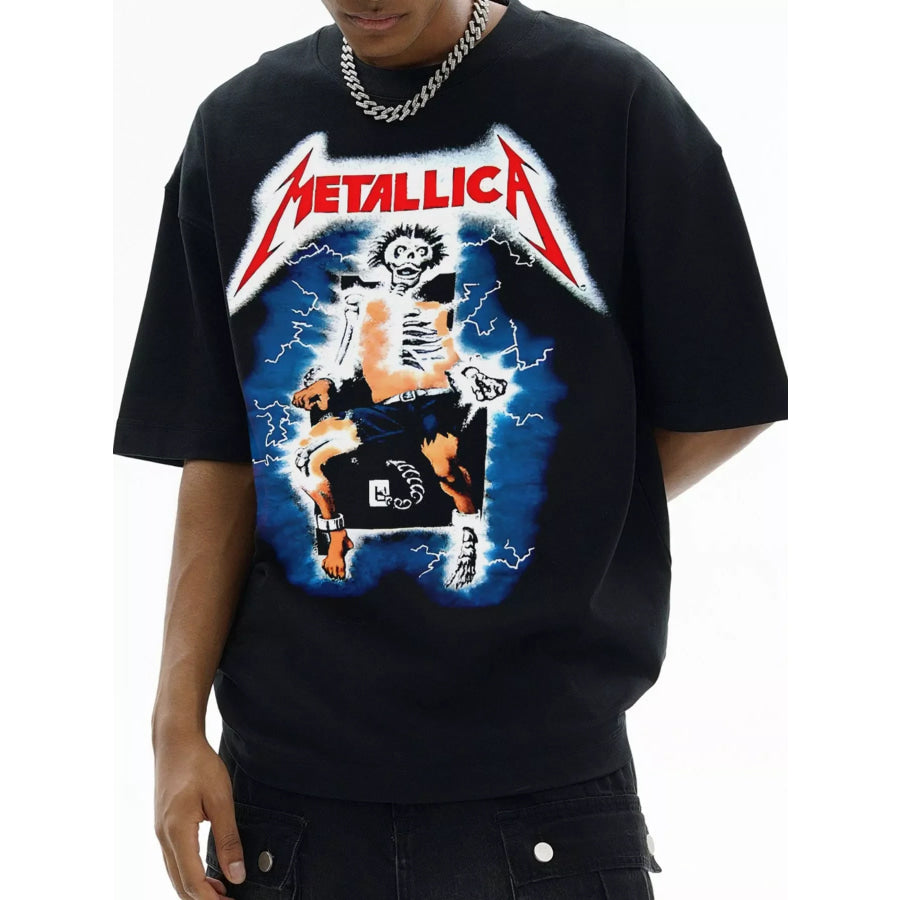 Men’s Metallica Graphic Oversized T-Shirt Black / S Apparel and Accessories