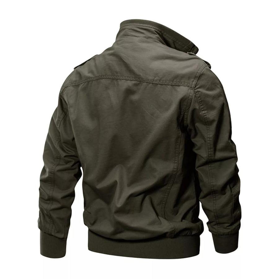 Men’s Military Style Tactical Bomber Jacket with Multi-Pocket Utility Design Apparel and Accessories